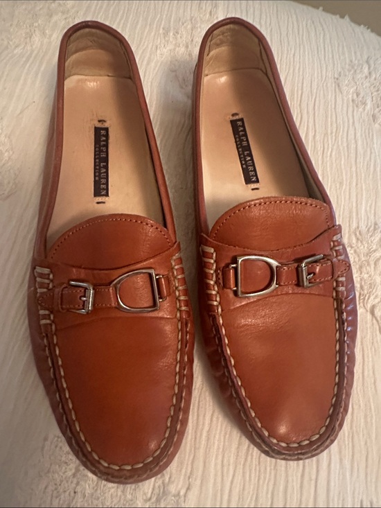 Ralph Lauren Shoes - Ralph Lauren Collection Made in Italy Leather Woman’s Loafer/Contrast Stitching